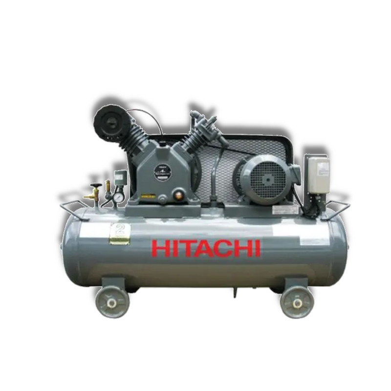 HITACHI 1HP 230V Lubricated BEBICON Air Compressor 0.75P-9.5VS5A, Pressure-Switch Type